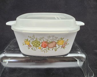 Vintage Corning Ware Pan #P-43-B With Lid in Spice of Life Pattern