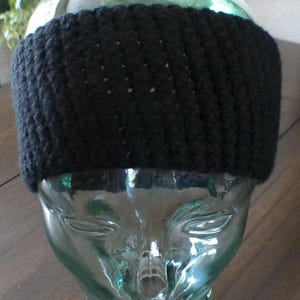 Black Crochet Head Band