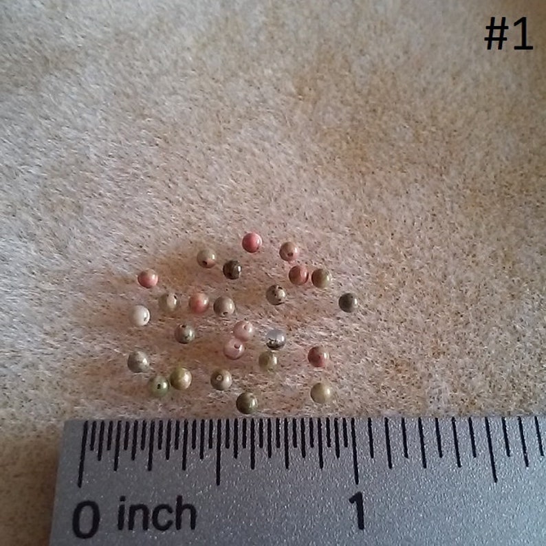 Green Stones Rounds Barrels #1120 DESTASH Unakite Rectangles