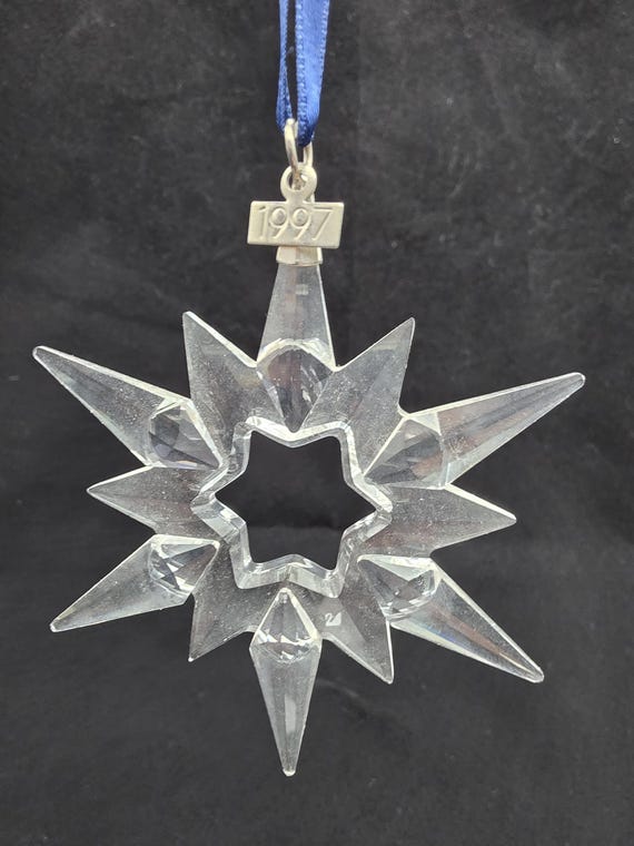 Vintage 1997 Swarovski Holiday Ornament With Original Box and