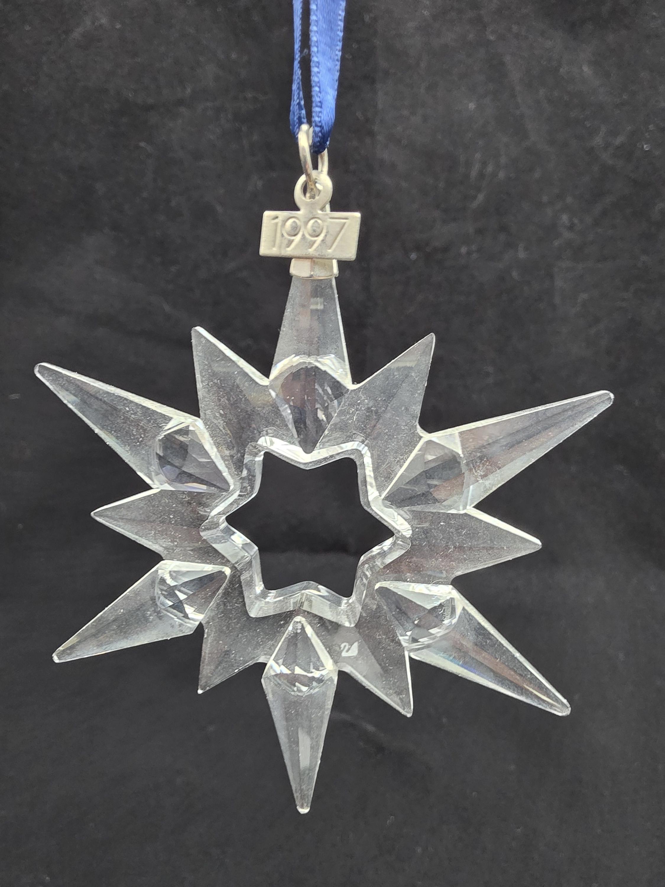 Vintage 1997 Swarovski Holiday Ornament With Original Box and