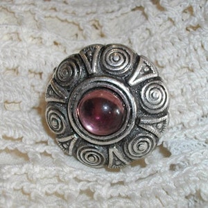 Silver and Lavender Stretch Ring