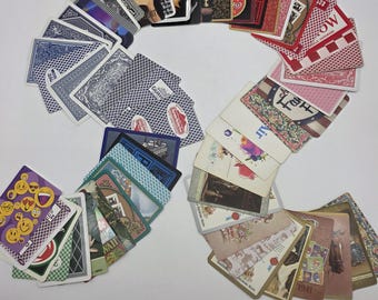 Vintage to Modern Ephemera Playing Cards - 58 Individual & Unique Art Cards for Junk Journals, Paper Craft Collages