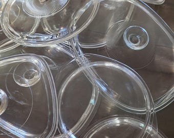 Vintage Pyrex and Corning Glass Lids in a Variety of Shapes and Sizes