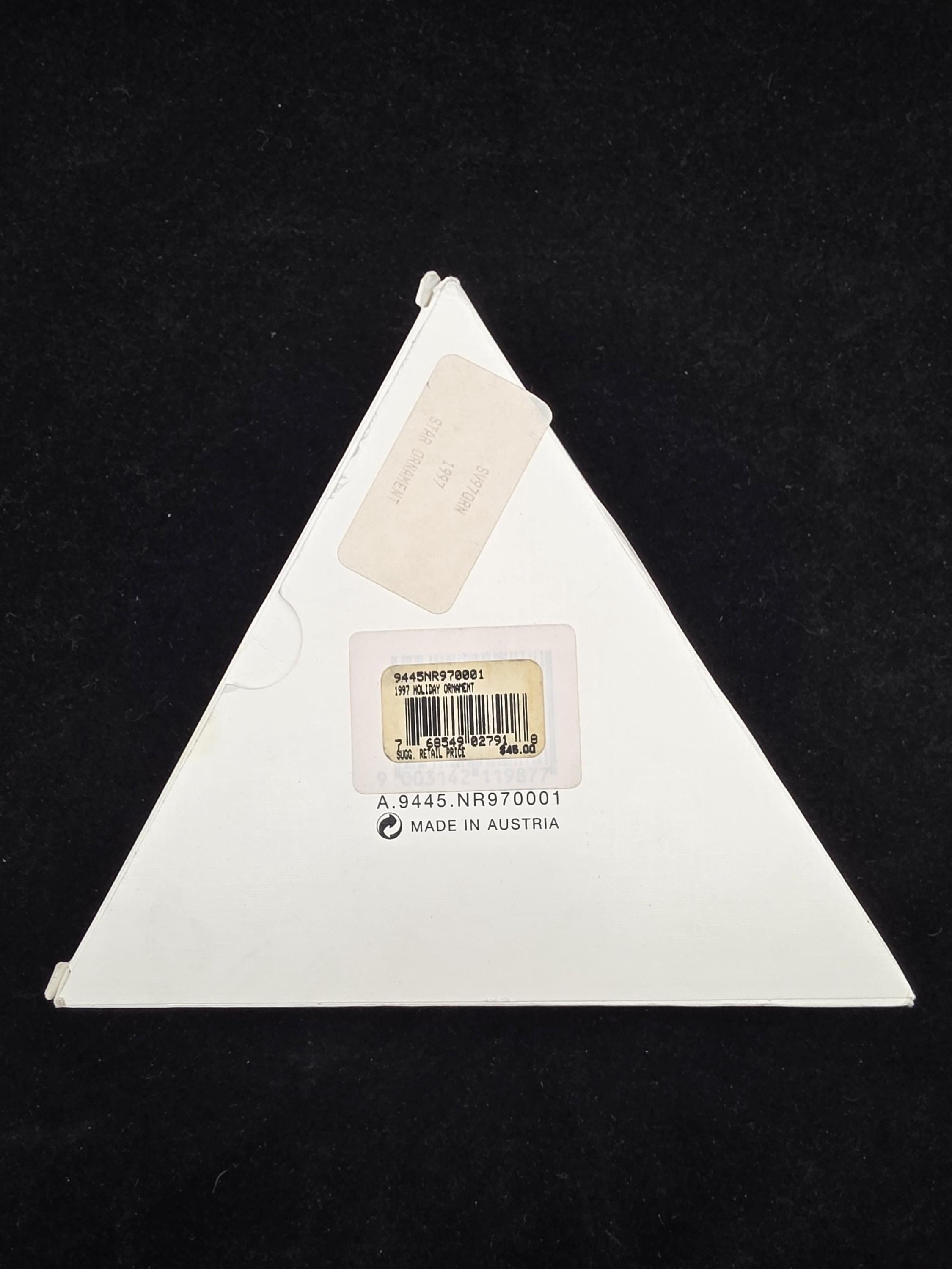 Vintage 1997 Swarovski Holiday Ornament With Original Box and