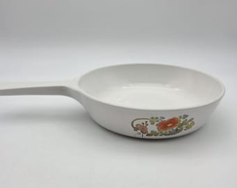 Vintage CorningWare P-83-B Wildflower 6.5” Skillet Menuette Pan, No Lid, Mid-Century Pyroceram Cookware, Made in USA
