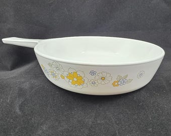 Vintage Corning Ware 6.5" Floral Bouquet Pattern P-113-11 Menuette Skillet