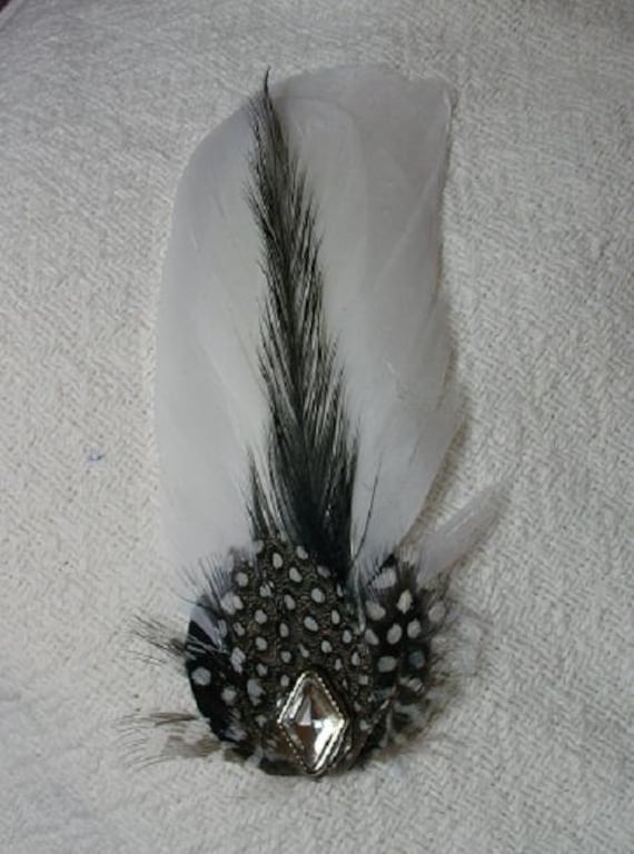 Diamond and feather hairpiece Amazon.com: Prom Feather Headpiece Ladies Ethnic Style  main image 4