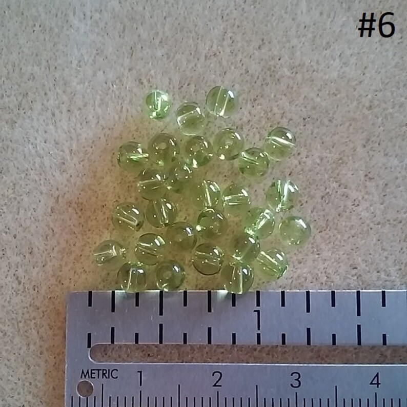 Chip Glass Beads Firepolish Fringe DESTASH #1108 Round Lime Green Luster Rondelle Neon Green