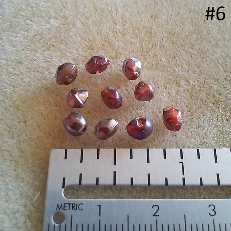 Choose Purple Firepolish AB Finish Glass Beads Round Drops #1159 Metallic Faceted Matte DESTASH