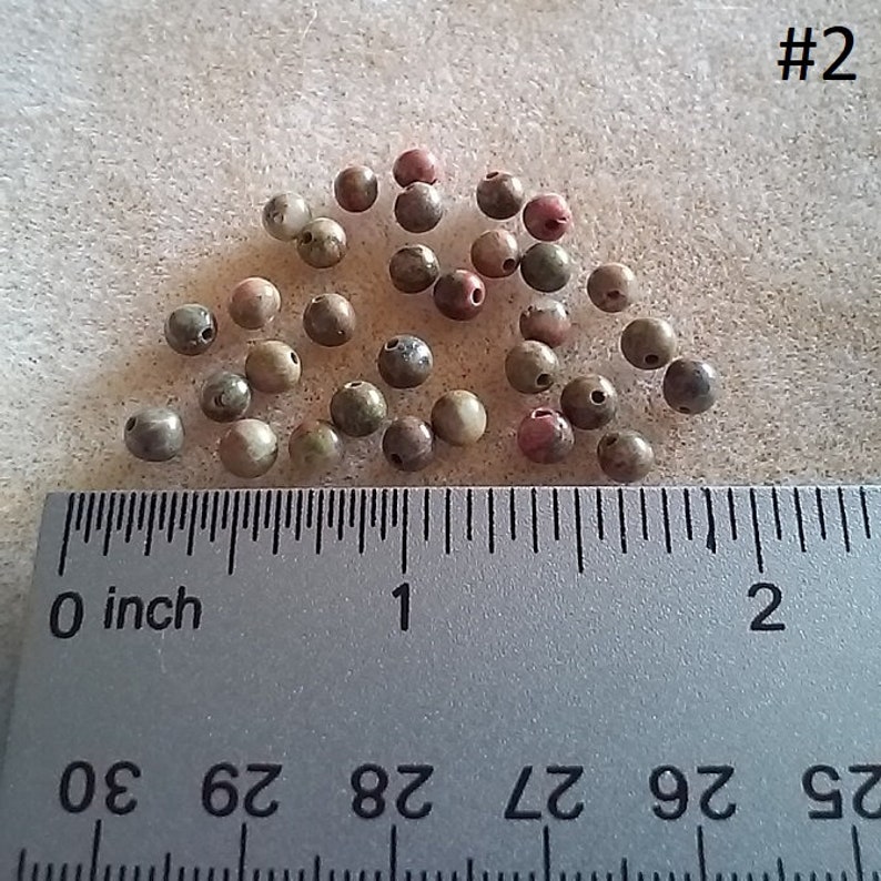 Green Stones Rounds Barrels #1120 DESTASH Unakite Rectangles