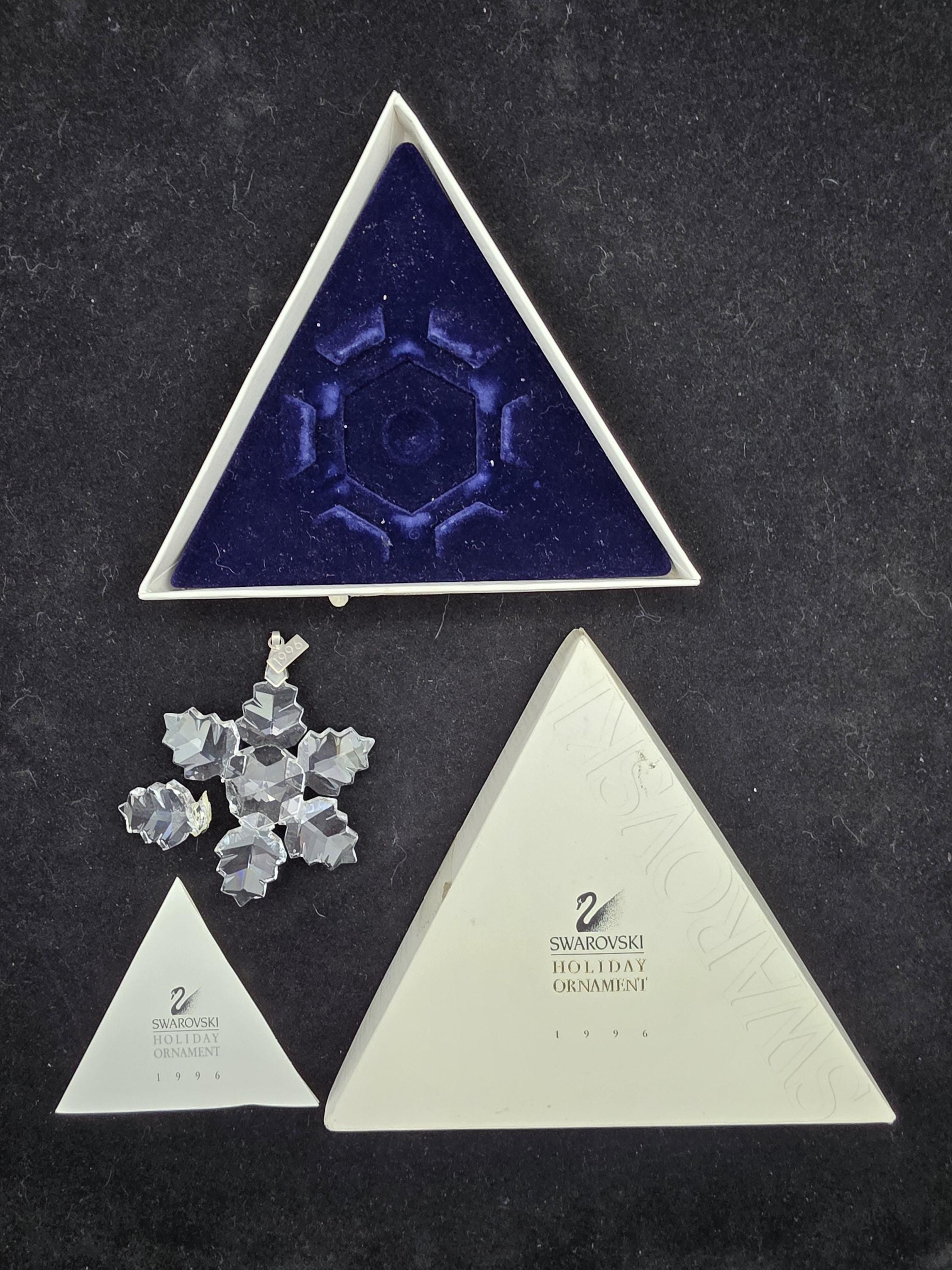 スワロフスキー 1996年 クリスマス オーナメント 雪の結晶 置物 Swarovski Crystal Snowflake Ornament 1996 - Etsy