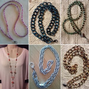Beaded and Chain Lanyards - 35 and 36 Inch