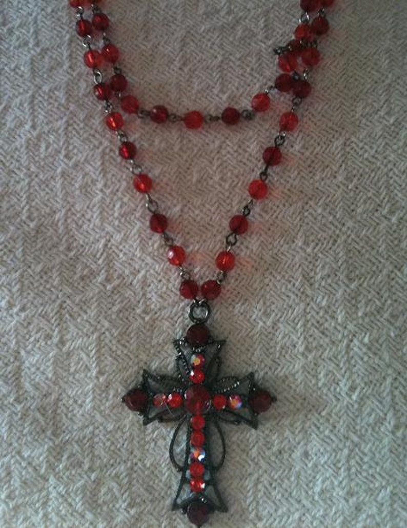 Double Strand Cross Necklace