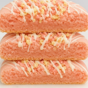 Strawberry Crunch Cookie - Cake Batter Flavor & White Chocolate - Party Ready Cookies - Soft Chewy and Delicious