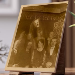 Spirit Photography Print Victorian Ghost Art, Creepy Paranormal Photo, Halloween Decor, Mystic Spiritualism, Trick Photo, Satanic Vibe