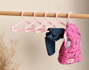 Puppenkleiderbügel 5er Set | Mini Kleiderbügel für Puppenkleidung | wählbare Farbe