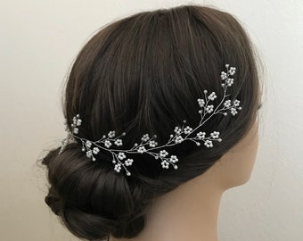 Nupcial Pearl Hair Vine Wedding Headpiece Headband Hair piece Hair Jewelry - Se envía en 1-3 días hábiles