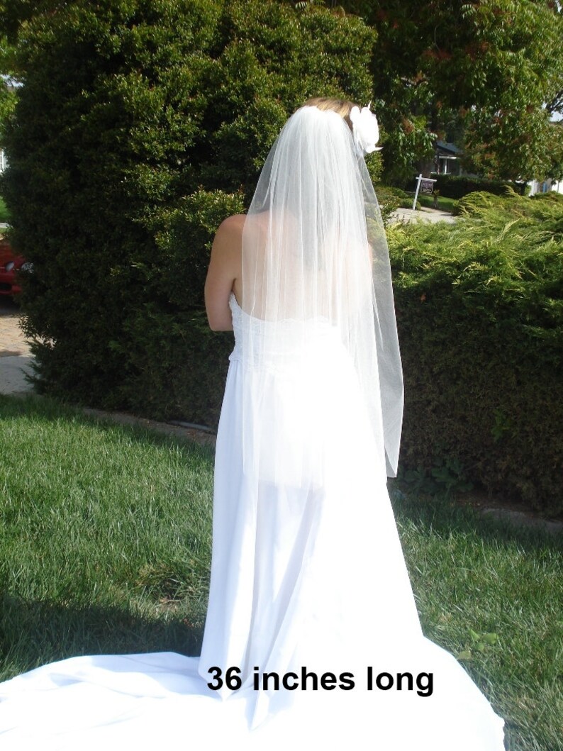 Cathedral Length One Tier Bridal Veil 120 Inches Clean Cut Etsy