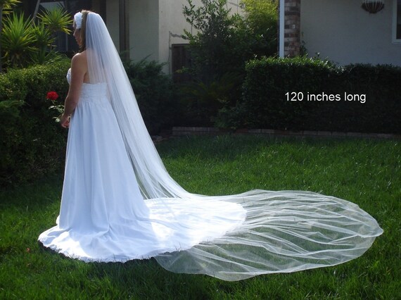 Clean Edge Chapel Length Veil