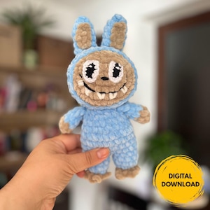 Labubu Inspired Crochet Bunny: Amigurumi Monster Rabbit PDF Pattern