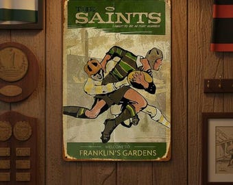 Northampton Rugby Metal Tin Sign – Vintage