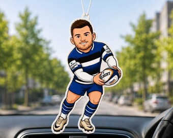 Number 9 Rugby Car Air Freshener –Rugby Gift for Rugby Fans