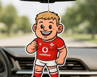 Jac Morgan Rugby Car Air Freshener – Wales Rugby Gift for Rugby Fans