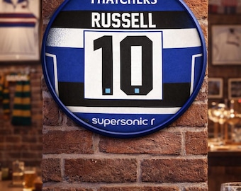Personalised The Rec Metal Poster – Shirt Style Wall Sign – Custom Name & Number