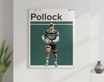 Northampton Rugby Metal Tin Sign – Pollock Inspired
