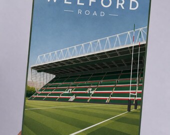 Tigers Rugby Stadium Metal Sign – Welcome to Welford Road Poster | Tigers Rugby Wall Art | Rugby Fan Gift | Man Cave Decor