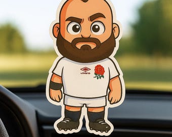 Joe Marler Traitors Rugby Air Freshener – Funny England Rugby Gift – Car Accessory for Rugby Fans
