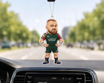 England Rugby Prop Inspired Car Air Freshener – Tigers Fan Gift – Rugby Car Accessory – Custom Shirt Style Freshener