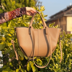 Handgefertigte Designer Leder Handtasche, Italienische Leder Einkaufstasche, Leder Geldbörse, Echtes Leder, Schultertasche, Leder Tote für Frauen, Taschen Geschenk
