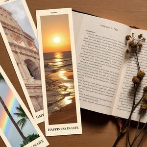 Boeken gemarkeerde studentenbenodigdheden - 30-delige bladwijzers en berichtkaarten landschap - schilderachtige natuur papieren kaarten om te lezen, studenten, tijdschriften