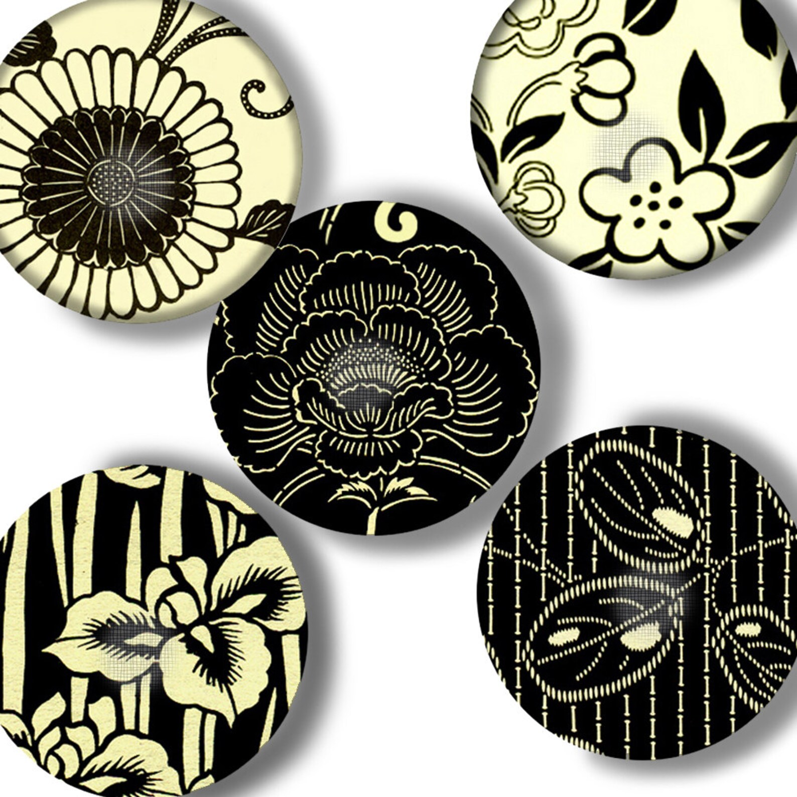 Digital Collage Sheet Instant Download 1 Inch Circles Digital - Etsy