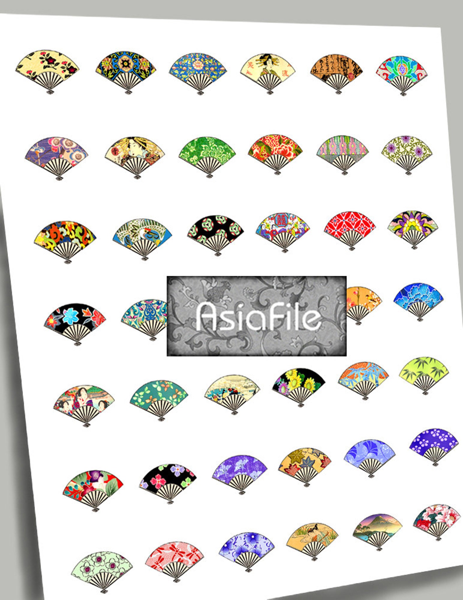 Printable Asian Art Digital Sheet Digital Art Instant Download | Etsy