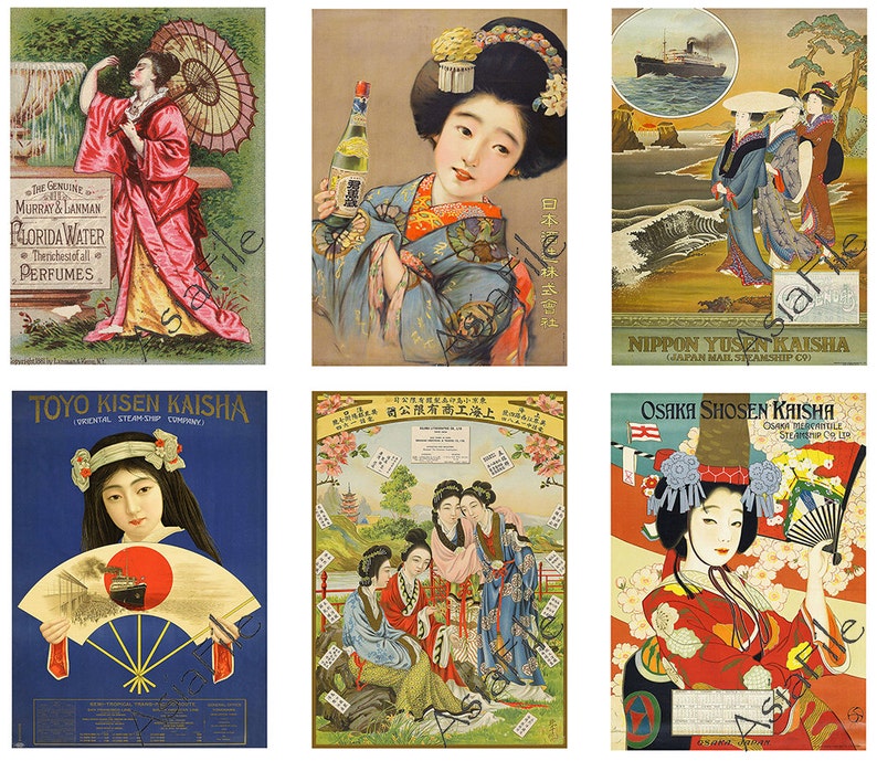 ACEO Size Vintage Asian Women ATC Cards 2.5 X Etsy