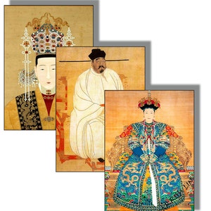 ACEO Size Digital Collages Asian Art Chinese Emperors and - Etsy