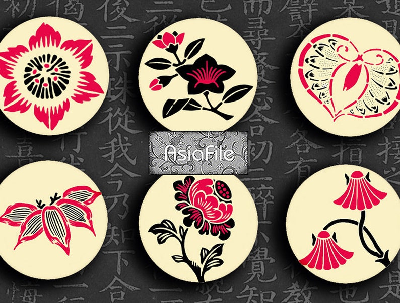 Printable Asian Art Digital Sheet Digital Art Instant | Etsy