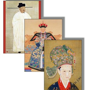 ACEO Size Digital Collages Asian Art Chinese Emperors and - Etsy
