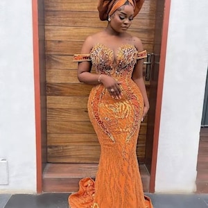 Wedding guest asoebi corset dress,Mermaid Gown Dress, African lace style,Women&#39;s clothing,African fashion,Party Dress,African Wedding Dress
