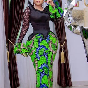 African corset dress, church outfit,Ankara Dress, African print Dress,Women&#39;s clothing, African fashion,Party Dress, African Wedding Dresss