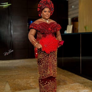 Wedding guest asoebi corset dress,wrapGown Dress,African print Dress,Women&#39;s clothing,African George Style,OwambeDress,African Wedding Dress