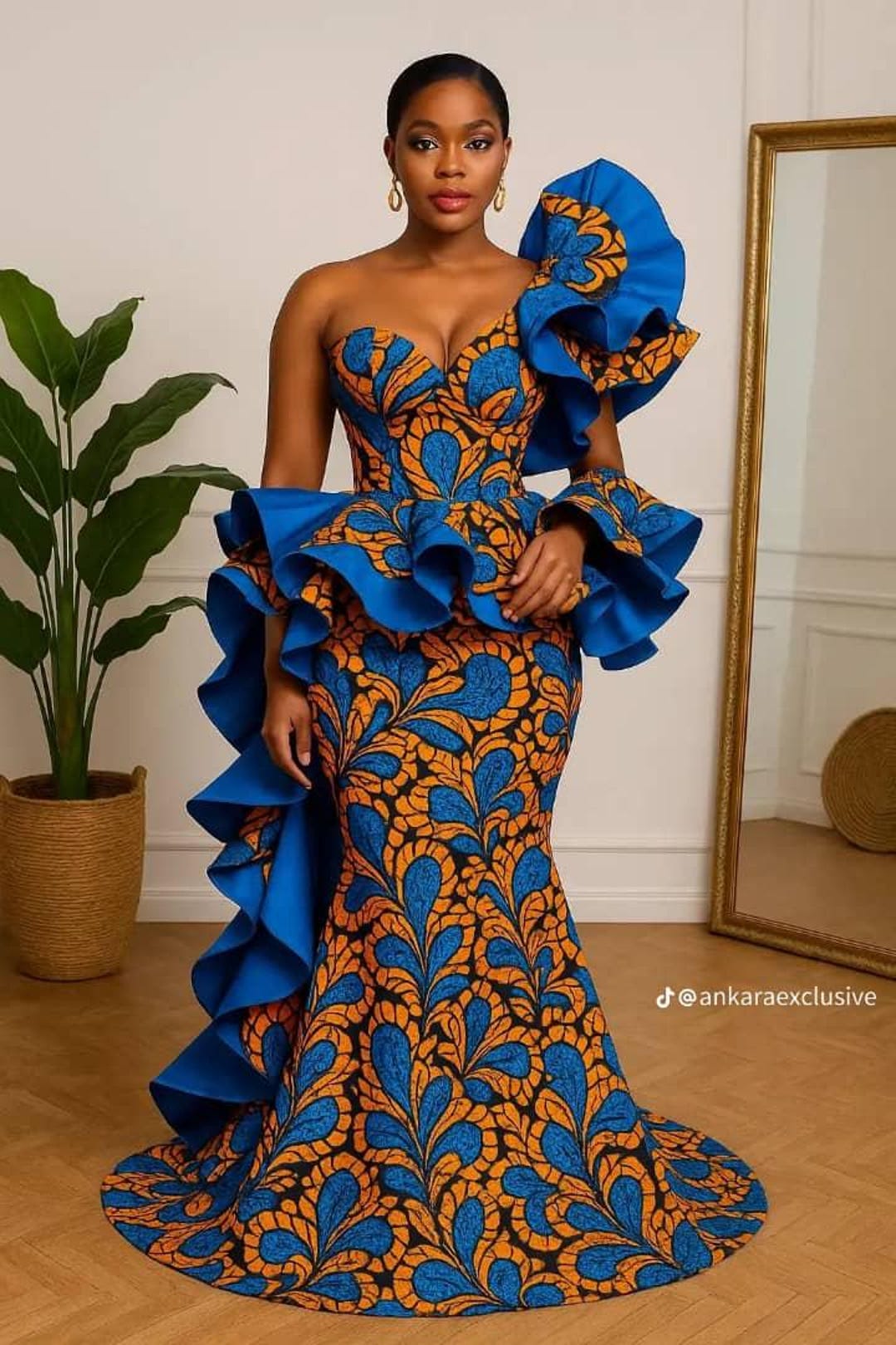 mermaid traditional dresses African mermaid dress,African women clothing, Kente mermaid dress, African wedding dress, Kente gowns, African two pieces set , skirt, tops