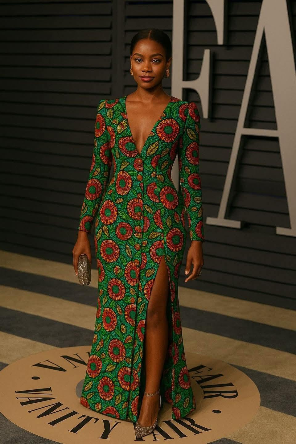 Ankara African Print Dress: Asoebi Wedding Guest Gown