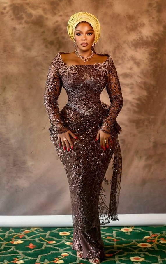 Mermaid Corset Gown: African Wedding Asoebi Dress - Etsy