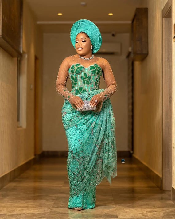 African Print Corset Dress: Asoebi Wedding Guest Wrap Gown - Etsy