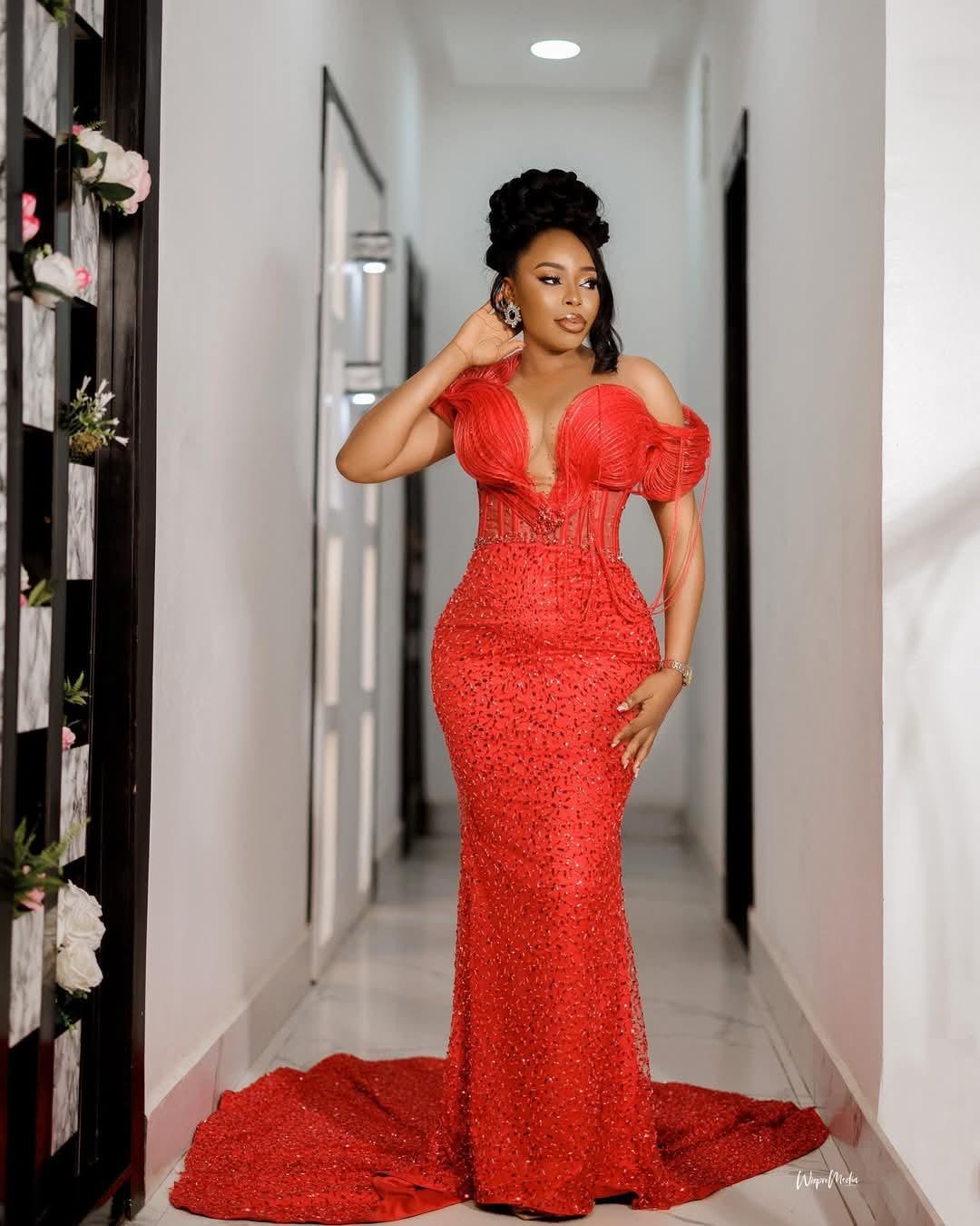 Asoebi Corset Gown: African Wedding Guest Dress