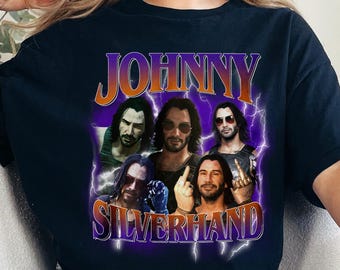 Johnny Silverhand Tshirt, Cyberpunk 2077 Bootleg Shirt, Cyberpunk Sweatshirt, Keanu Reeves Fan Hoodie, Johnny Silverhand Fan Merch